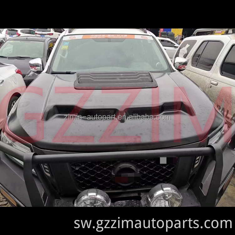 Car Accessories Black Stainless Aluminium Alloy Hood Used For NP300 2015+